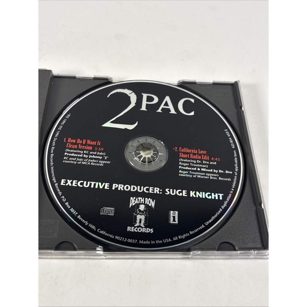 How Do U Want It by 2Pac CD1996 Death Row Records Suge Knight KC and JoJo - Picture 6 of 10